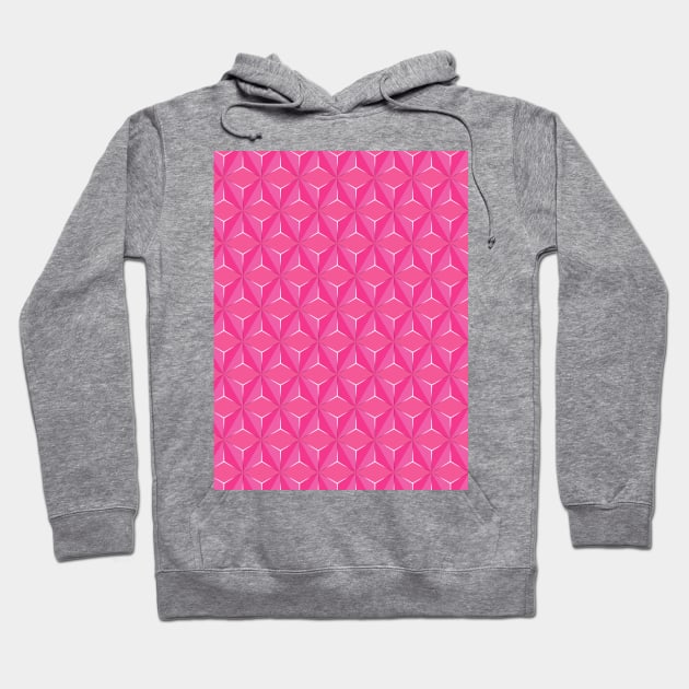 Geometric PINK and black shapes Patter Hoodie by archila